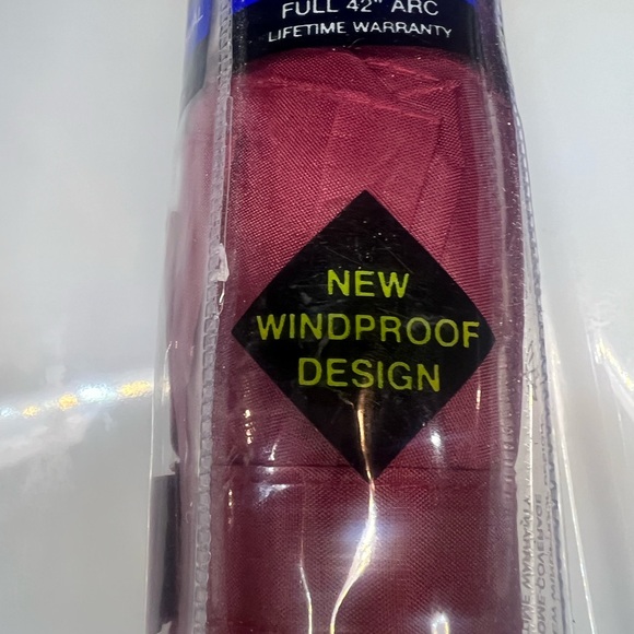 Weather Station - 42" ARC Automatic opening umbrella windproof frame Red - Picture 3 of 5